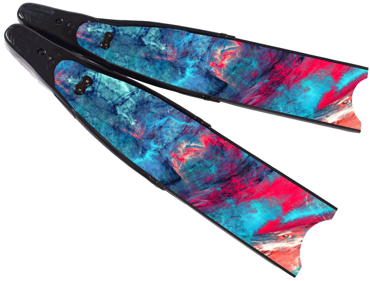 Carbon Fiber Full Foot Free-Diving Fins, Black/Black, Art(37-38) E330