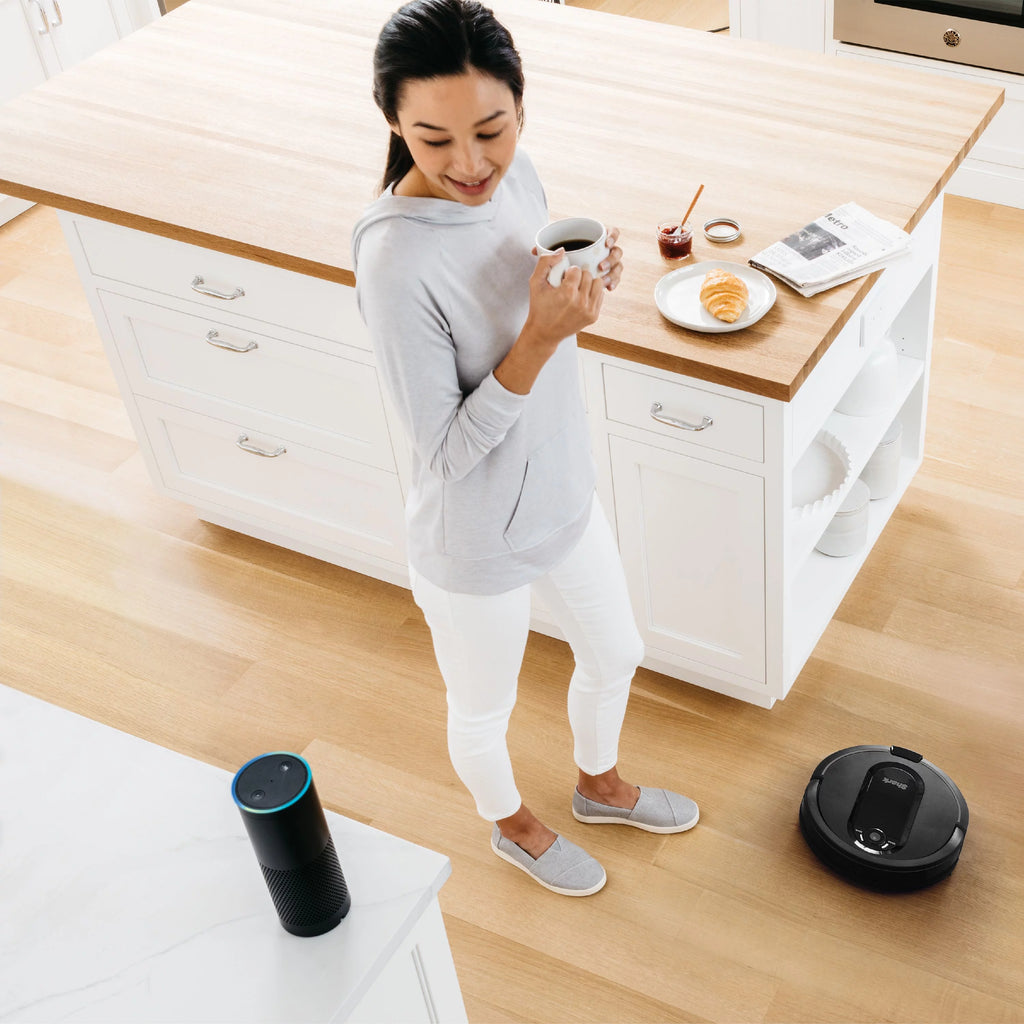Black Robot Vacuum Cleaner with Self Empty Charger Base B269