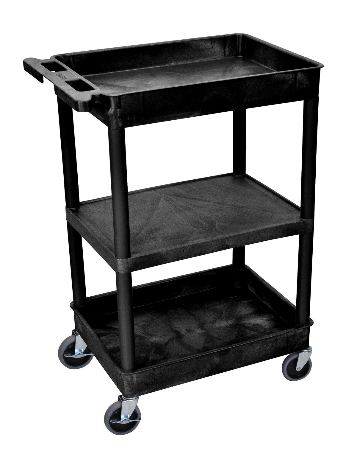 Black 3 Shelf Tub Cart C923856