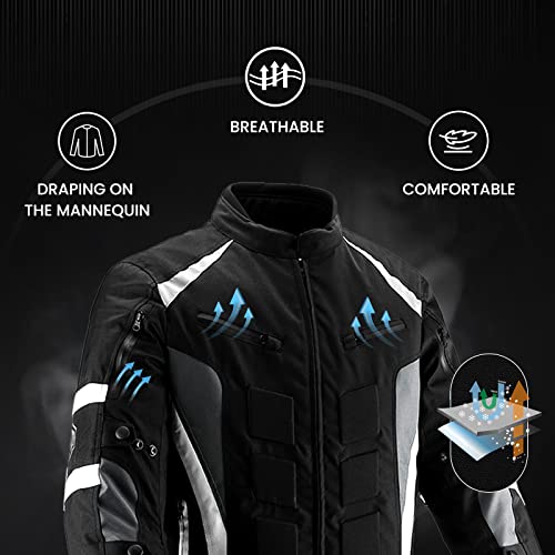 Motorcycle Jacket with CE Armor Water Resistant Textile G790