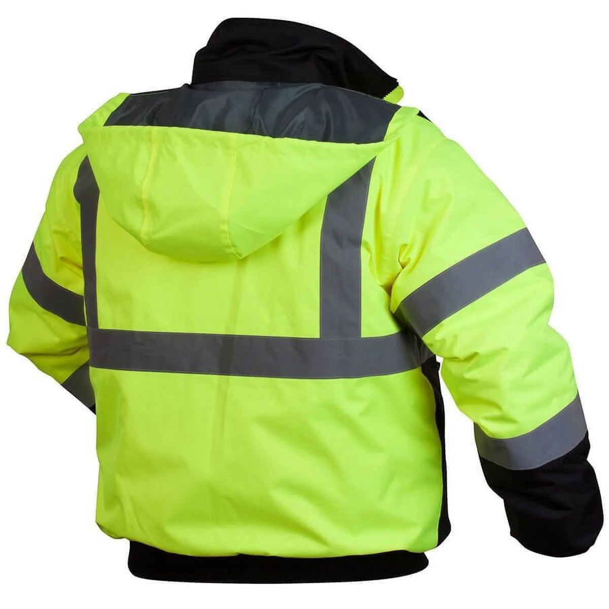 Hi-Vis Lime Bomber Jacket with Quilted Lining Size 4X Large P4686