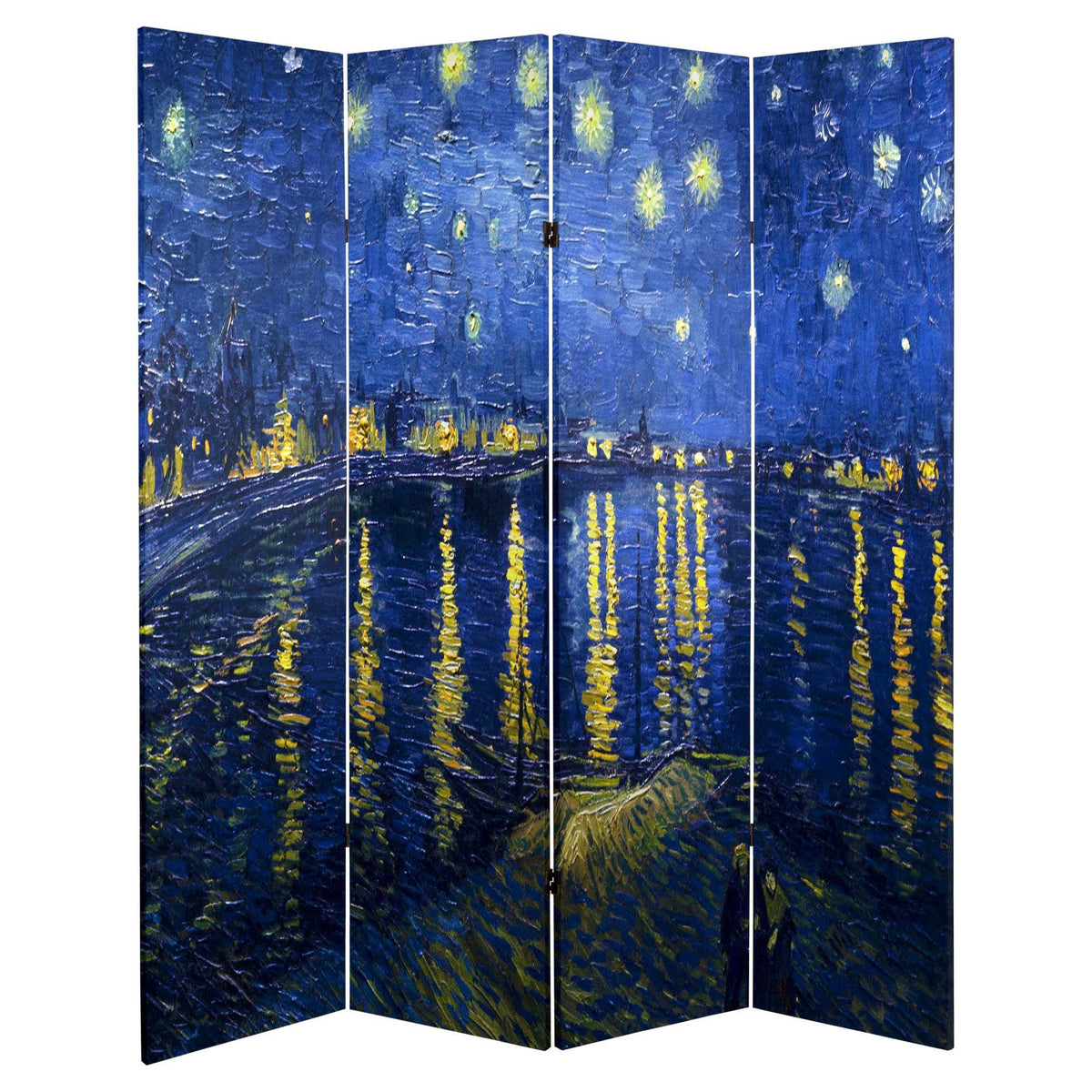 6 ft. Tall Double Sided Canvas Room Divider D52812