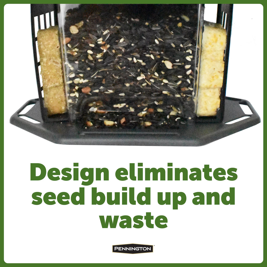 Gray Recycled Resin Wild Bird Hopper Feeder 5 lb. Capacity, 2 Pack O584