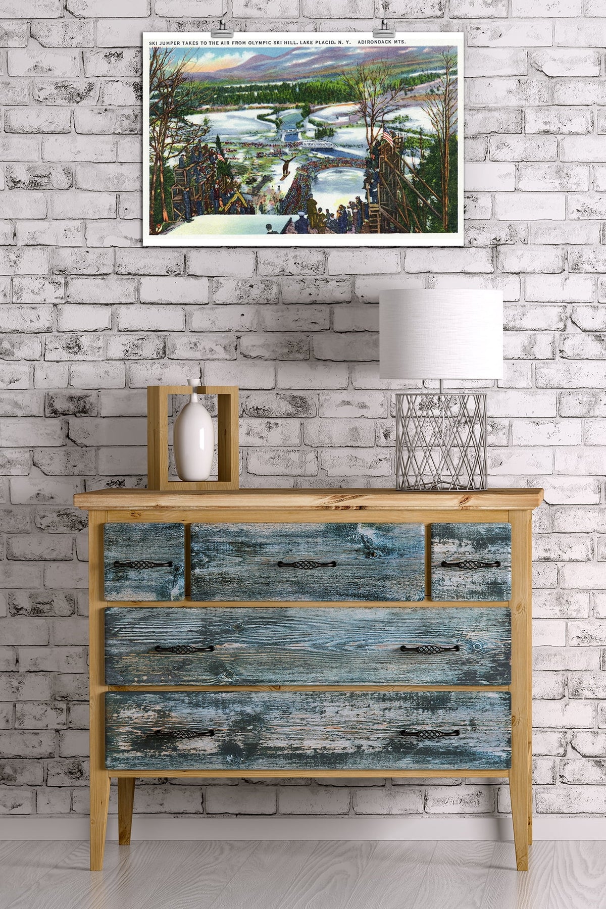 Ski Jumper Olympic Ski Hill Giclee Gallery Print K783