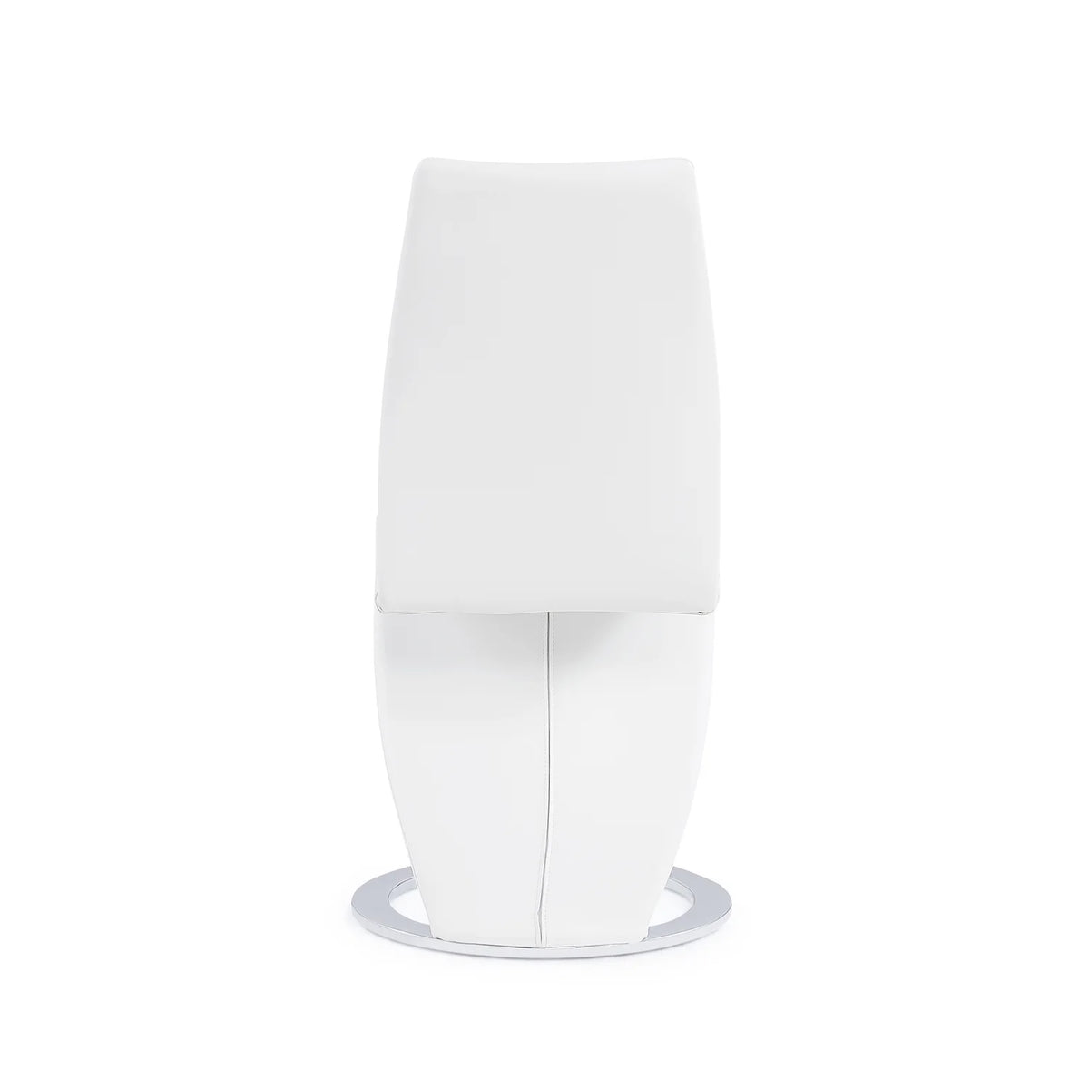 White Pu Dining Chair with Horseshoe Base O11216