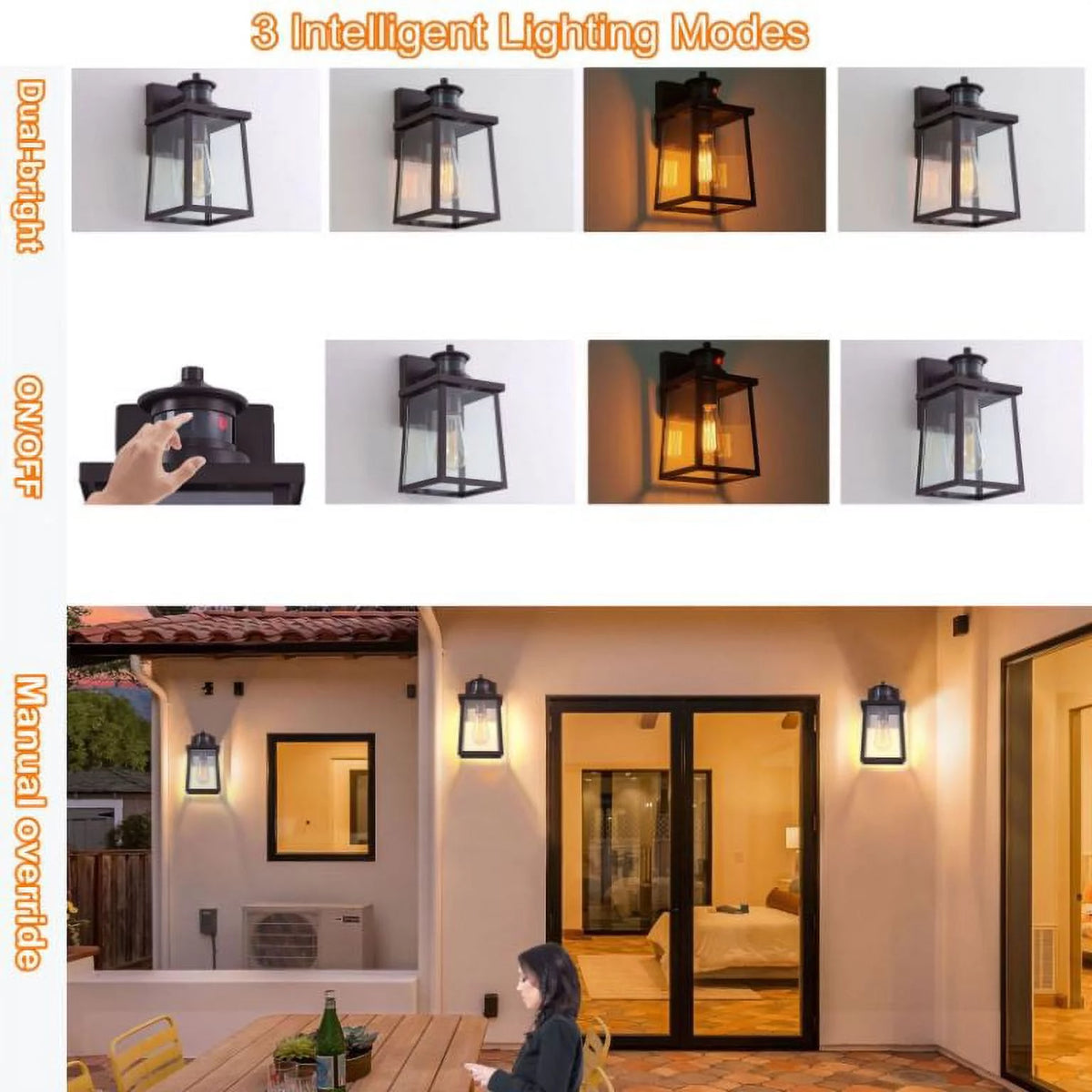 Motion Sensor Outdoor Wall Light in Oil Rubbed Bronze H1739