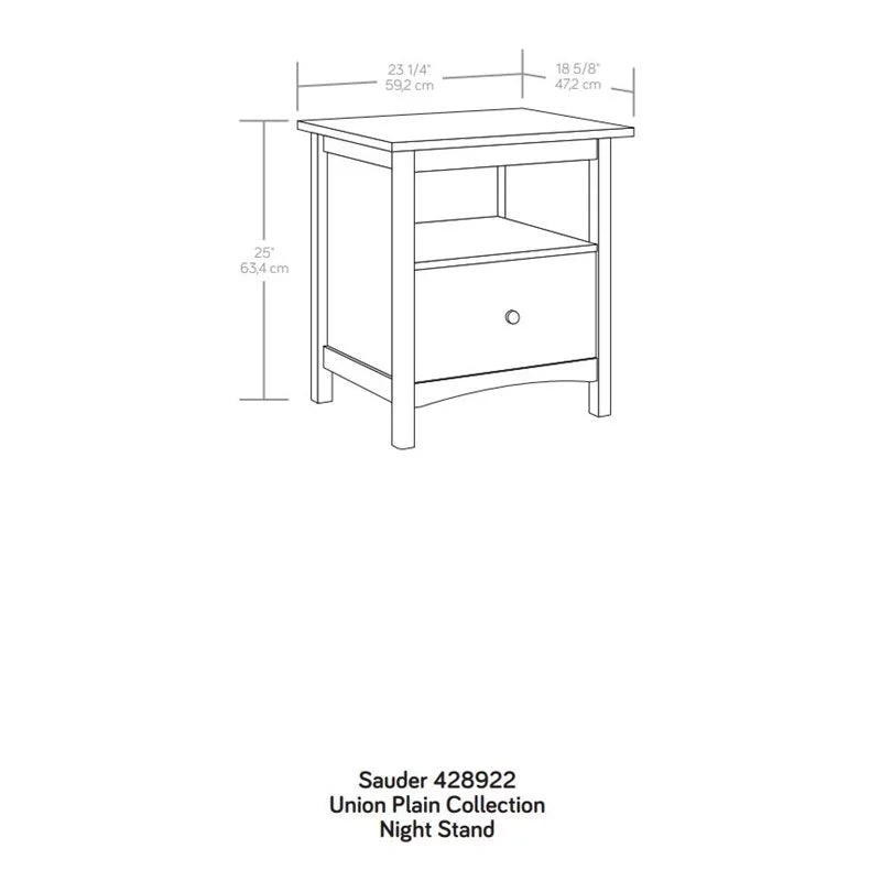 Cherry Finish Nightstand with Drawer D8144