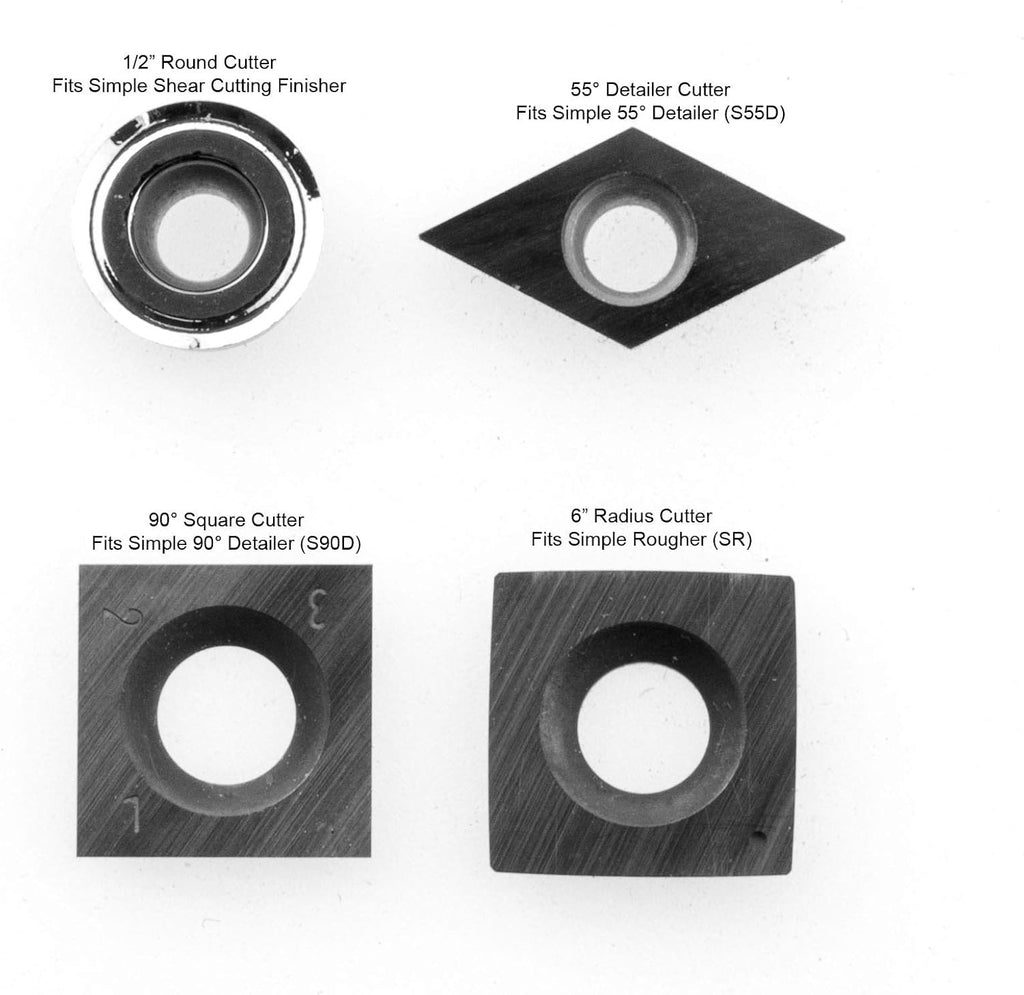 4 Cutter Pack Carbide Cutter for Woodturning Tools A2049