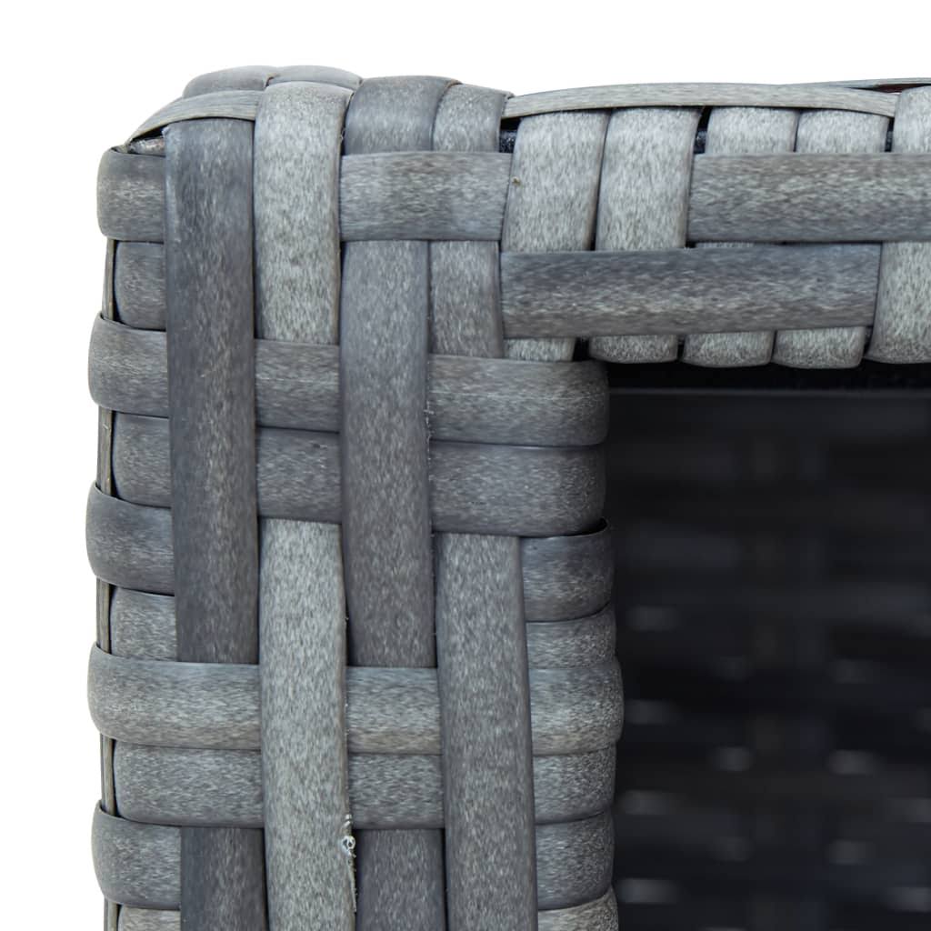 Gray Poly Rattan Spa Step L520646