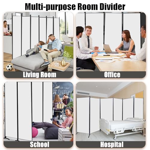 Black 6 Panel 6 ft Folding Room Divider F88435
