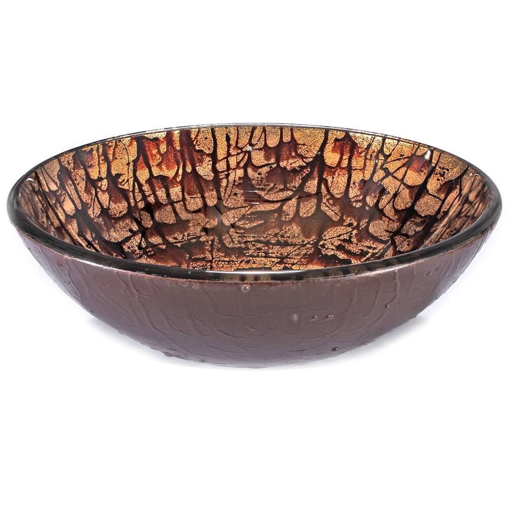 Glass Circular Vessel Bathroom Sink W7828