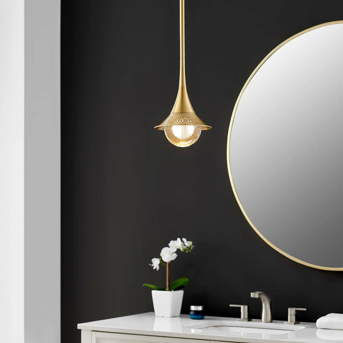 Gold Crystal Pendant Lights with Shade Q766319