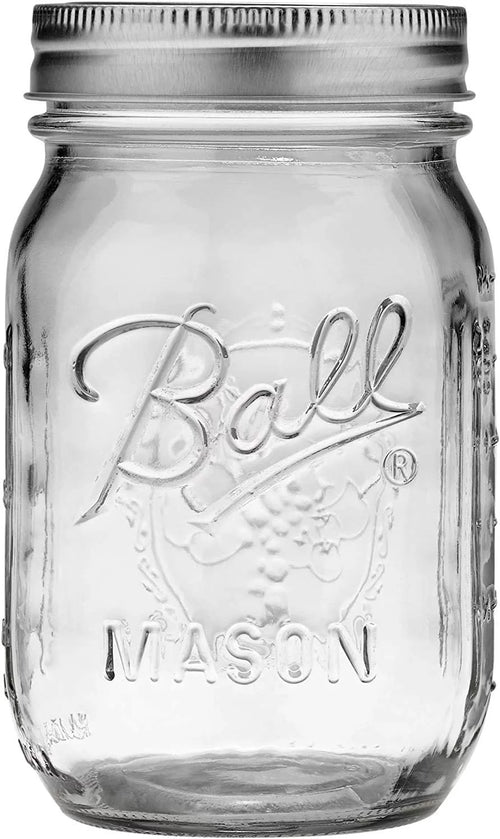 16-oz Mason Jar with Lids and Bands Pack of 24 N858