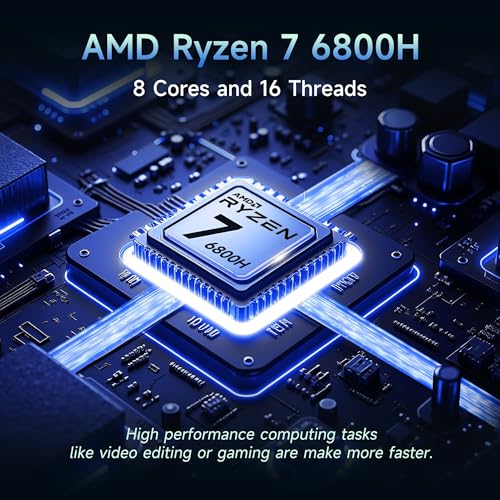 17.3" IPS FHD Gaming Laptop, 8 Cores AMD Ryzen 7 6800H 16GB DDR5 RAM 1TB SSD AMD Radeon 680M GPU with Backlit Keyboard Z4708