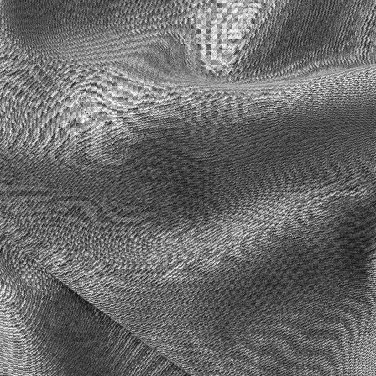 California King 100% Washed Hemp Solid Sheet Set Dark Gray X35504