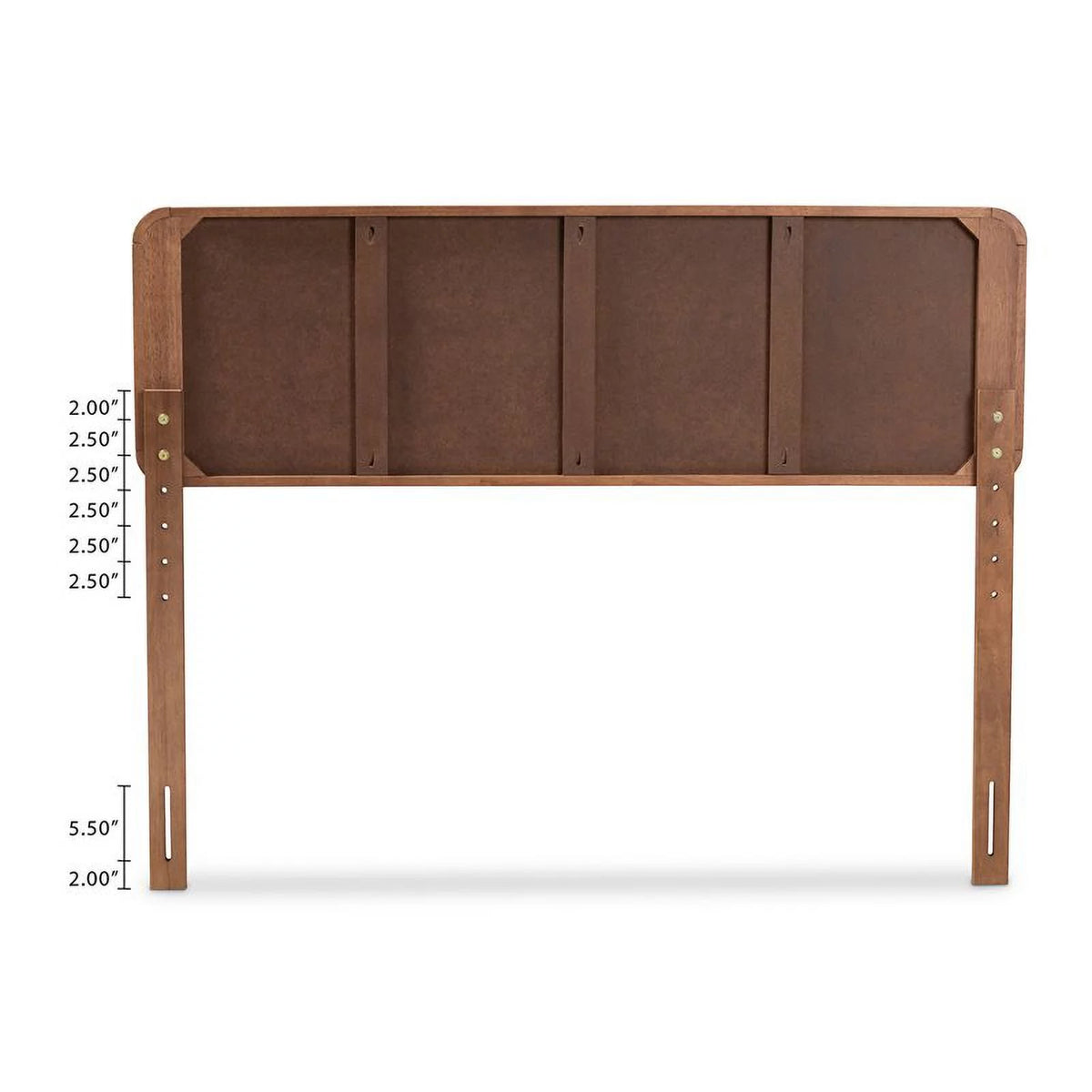 Mid-Century Wood and Fabric King Platform Bed C7092