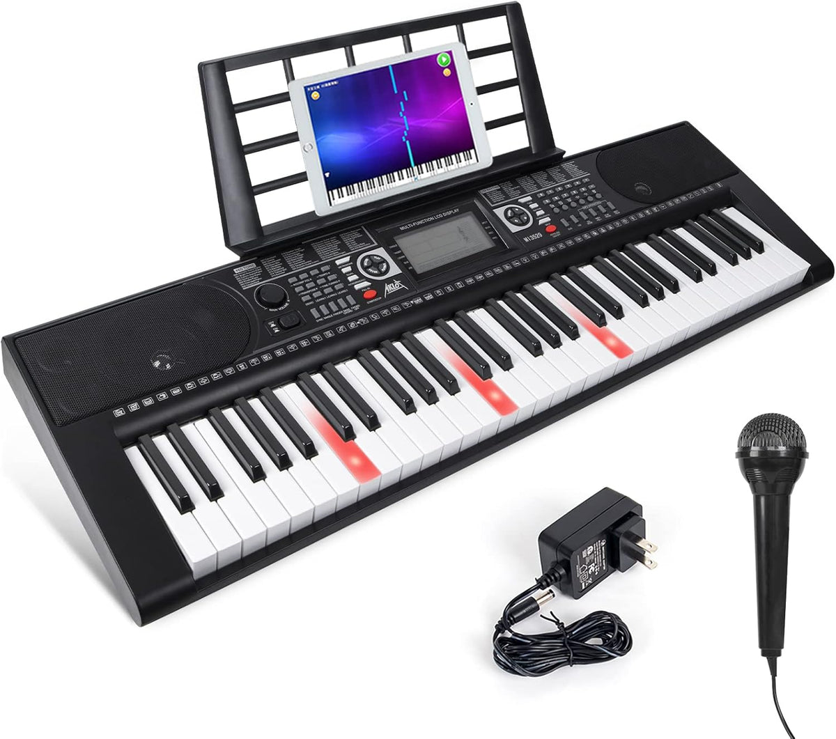 61-Key Portable Electronic Keyboard Piano with LCD Screen R647