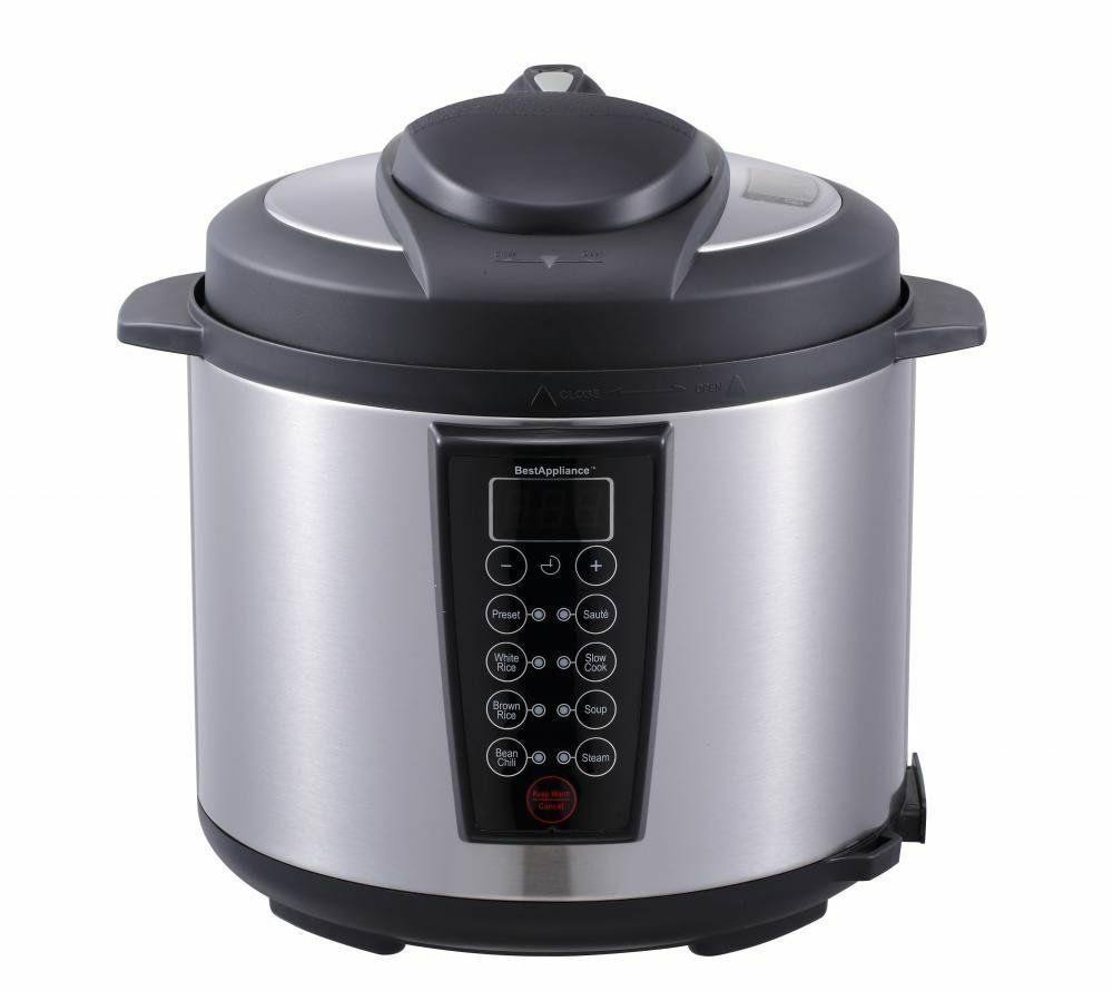 Black 1000-Watt 6-Quart Electric Pressure Cooker A5735