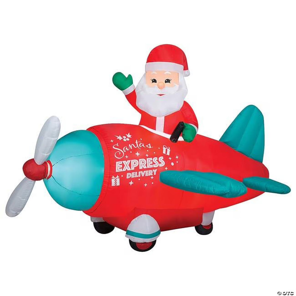 Vintage Airplane Inflatable Christmas Yard Decor Q57468