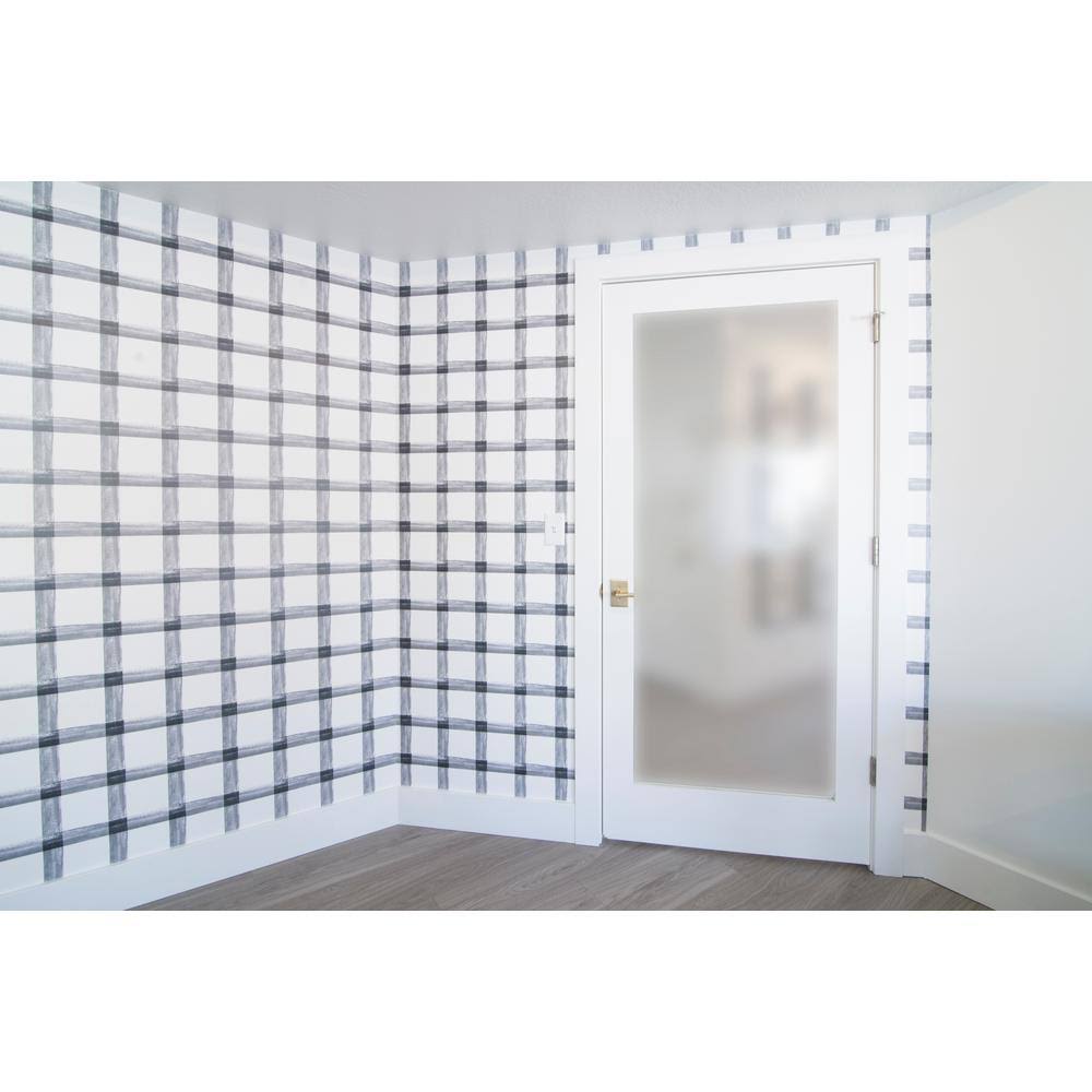 24 in. x 80 in. 1-Lite Satin Etch Solid Core MDF Primed Left-Hand Single Prehung Interior Door R658900