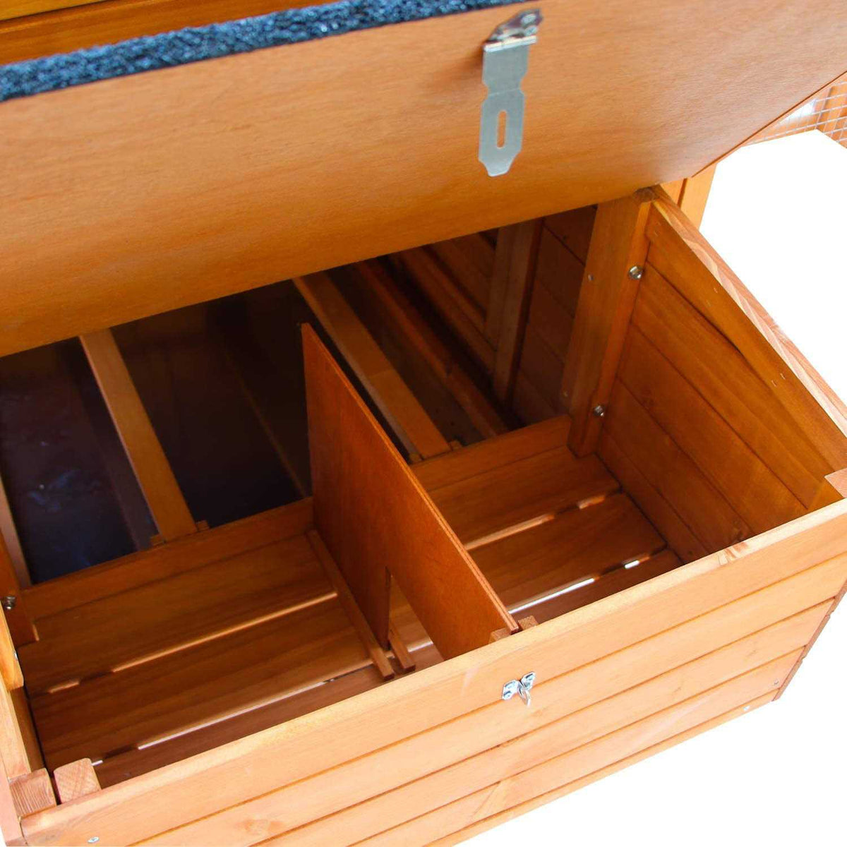 Wooden Chicken Coop with Nesting Box and Removable Tray F2288