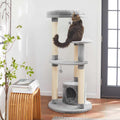 59.5-in Faux Fur Cat Tree Condo T1075