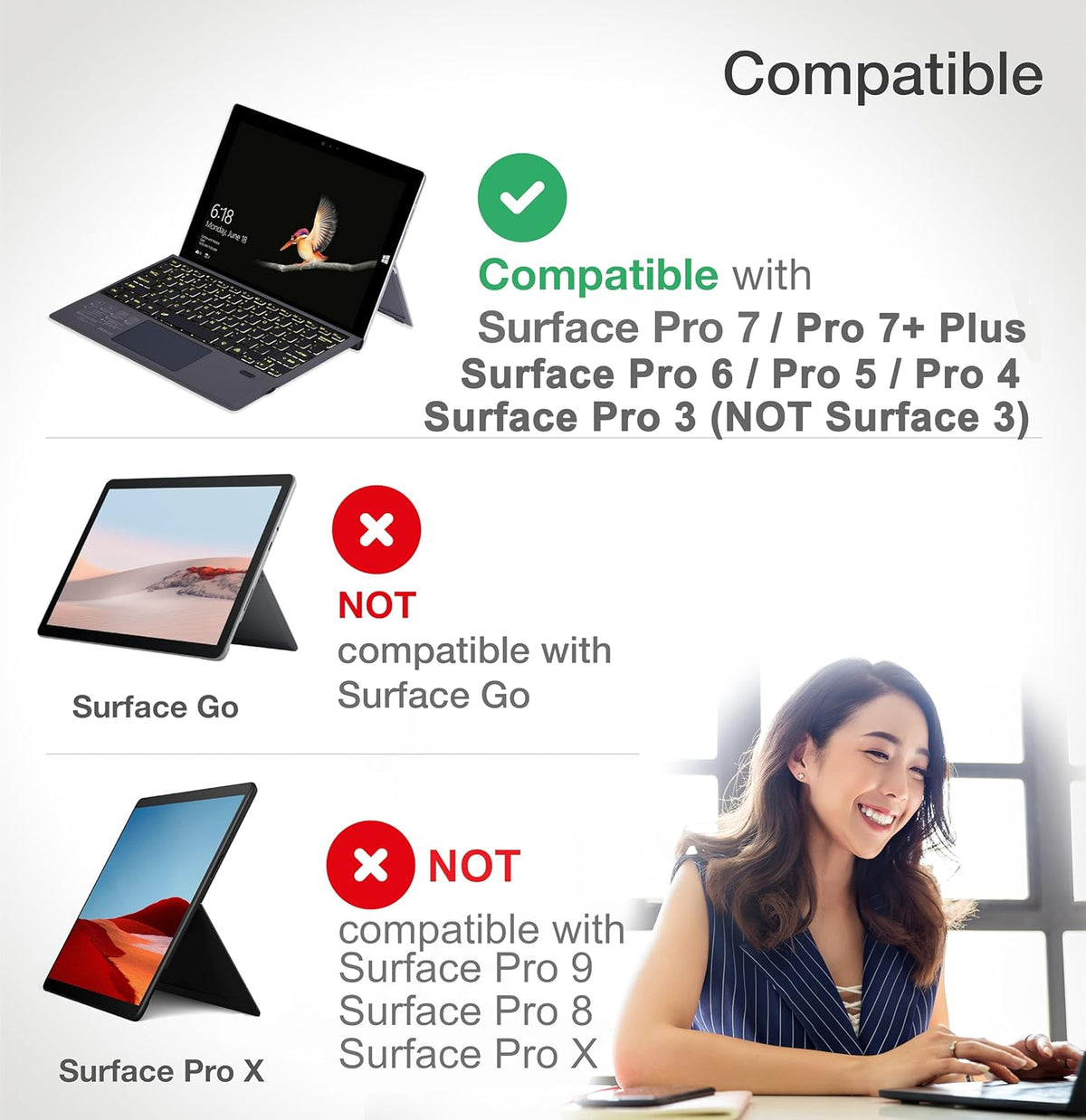 Bluetooth Wireless Keyboard with Trackpad L576