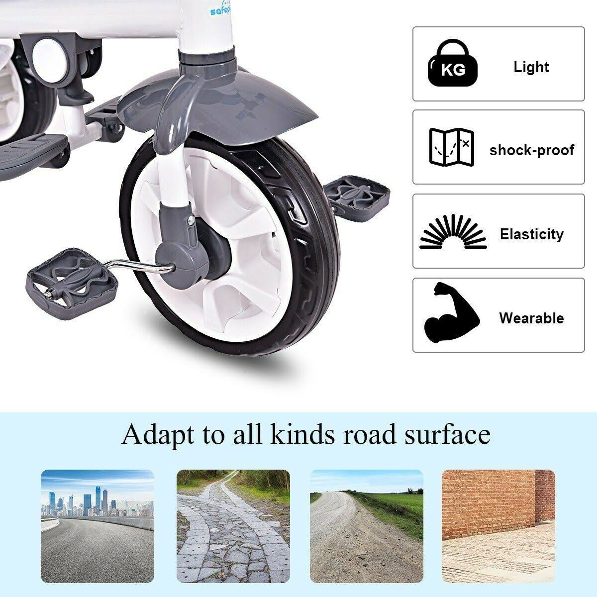 4-in-1 Detachable Baby Stroller Tricycle with Canopy T685