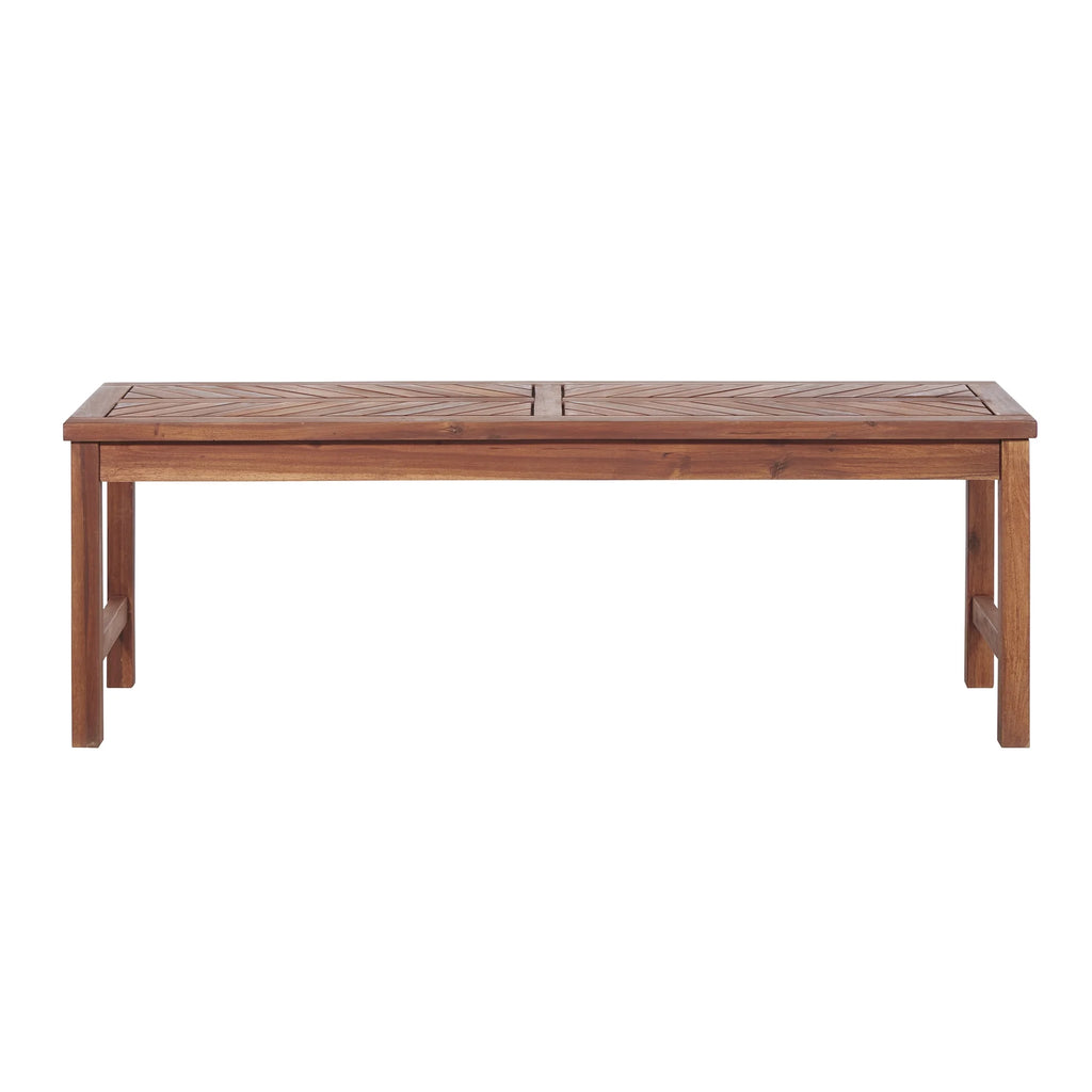 Brown Acacia Wood Bench O716