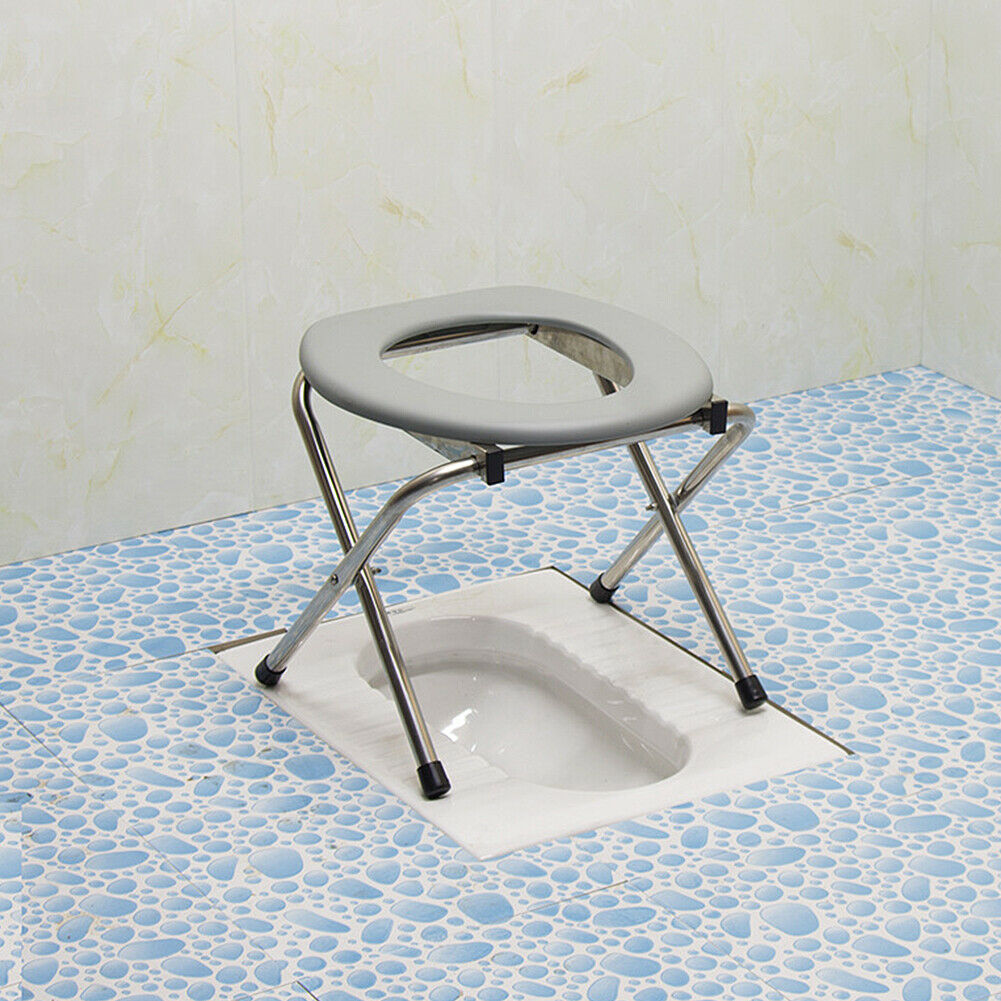Portable Folding Toilet Seat with 10 Pcs Replacement Bags X821678