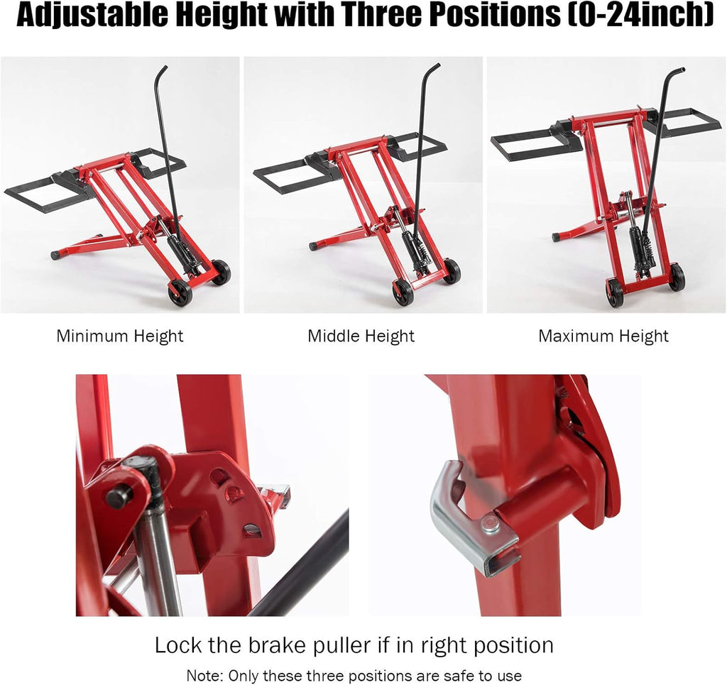 Hydraulic Lawn Mower Lift, 500-lb Capacity X4988