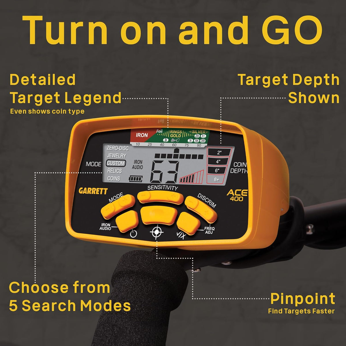 Metal Detector with Pro Pointer at and Headphones K279