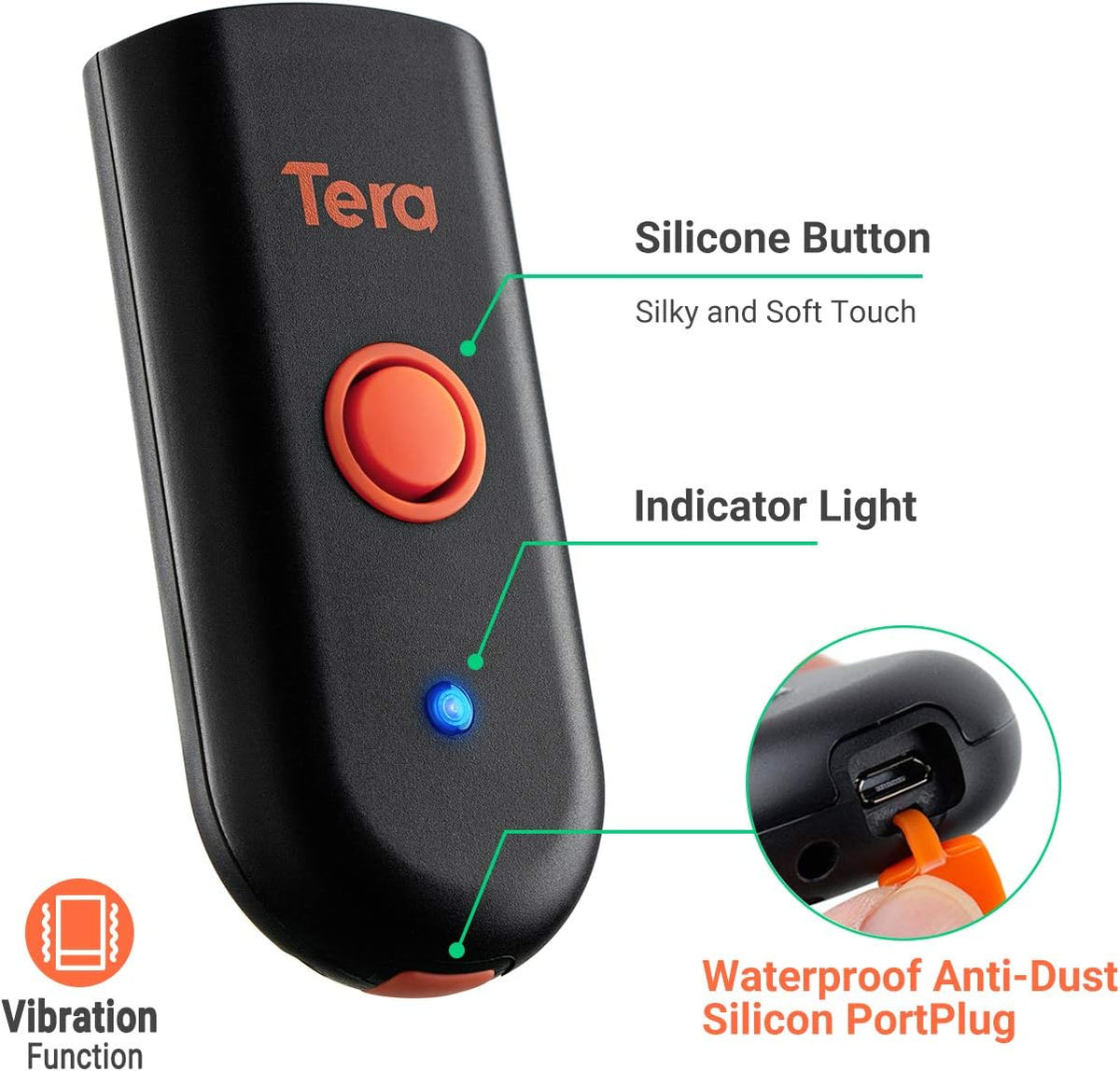 Waterproof Shockproof Mini Pocket 2D Barcode Scanner Pack of 2 Q418