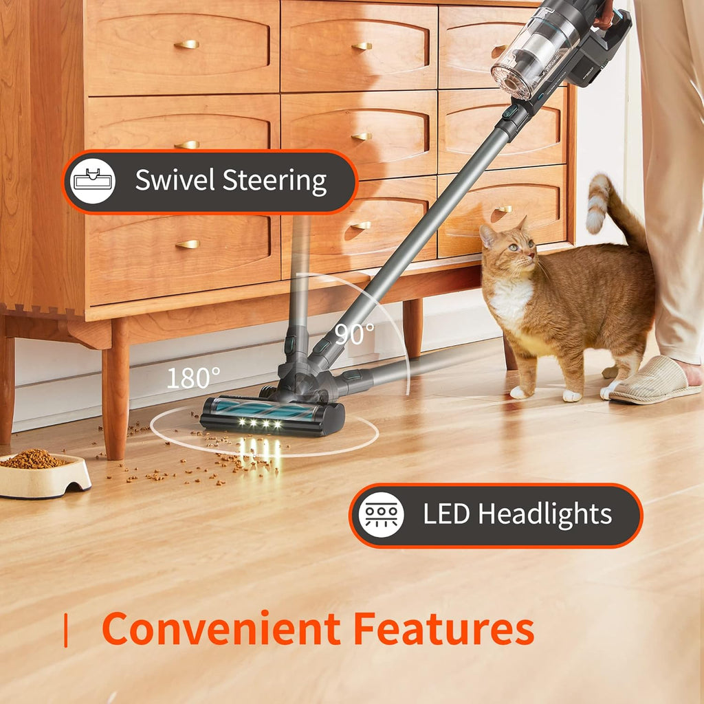 Cordless Vacuum Cleaner, 25KPa Strong Suction, 4 in 1 Stick Vacuum C951325