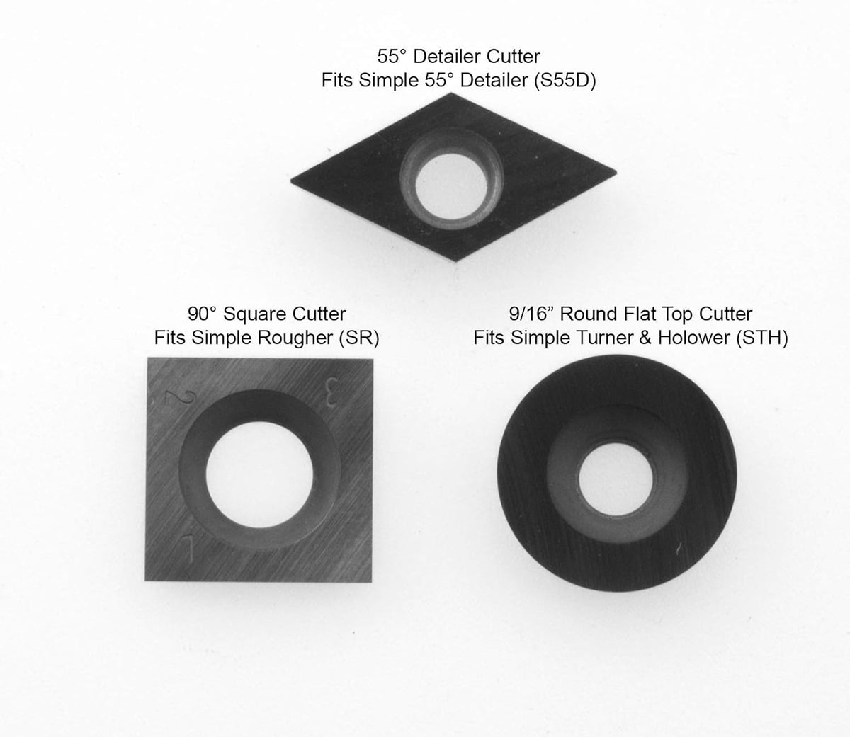 4 Cutter Pack Carbide Cutter for Woodturning Tools V918178