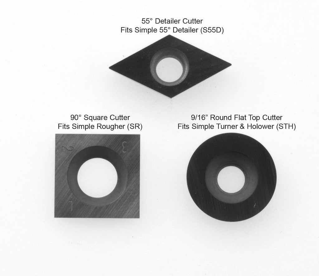 4 Cutter Pack Carbide Cutter for Woodturning Tools A2049