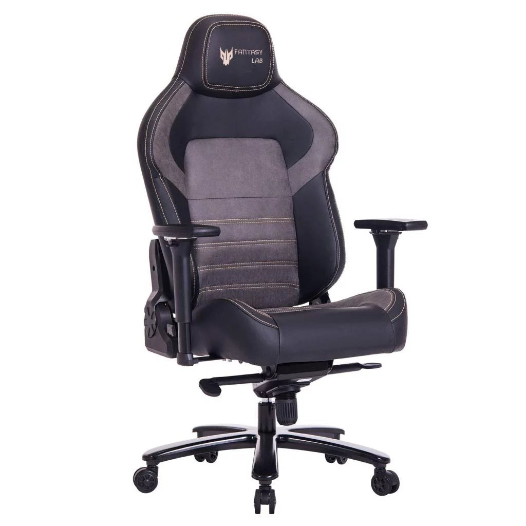 Big and Tall Black Gaming Chair with Gel Foam Lumbar 4D Arms Metal Base H757133
