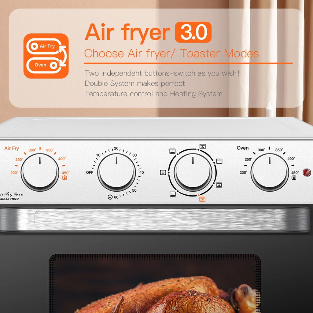 7-In-1 Air Fryer Toaster Convection Oven Combo 24 Quart T228