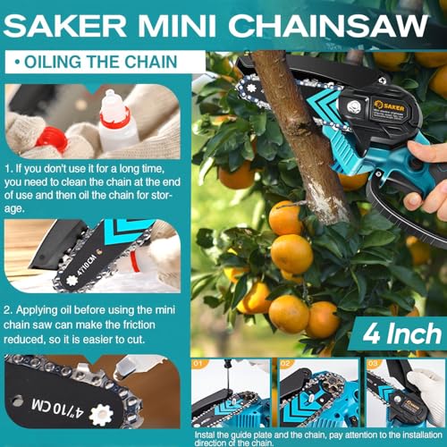 Mini Chainsaw Cordless Handheld Chain Saw U68982