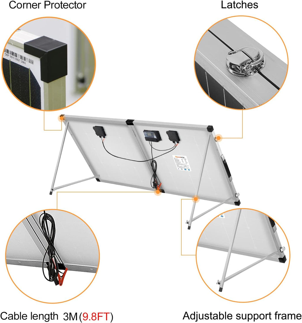 150W 12v Monocrystalline Portable Folding Solar Panel E995730