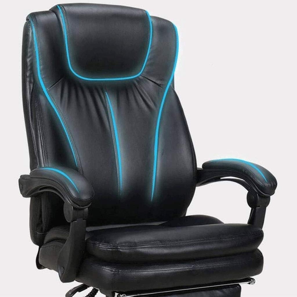 High Back Office Chair with Footrest and Thick Padding Reclining Computer Chair S684