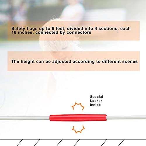 6 Foot Heavy Duty Fiberglass Bike Flag Pole with Tear-Resistant Polyester Flag D743115