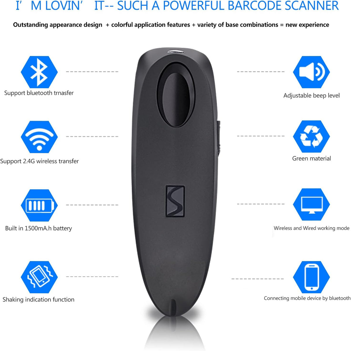 2 Pack Bluetooth Wireless Barcode Scanner L977785