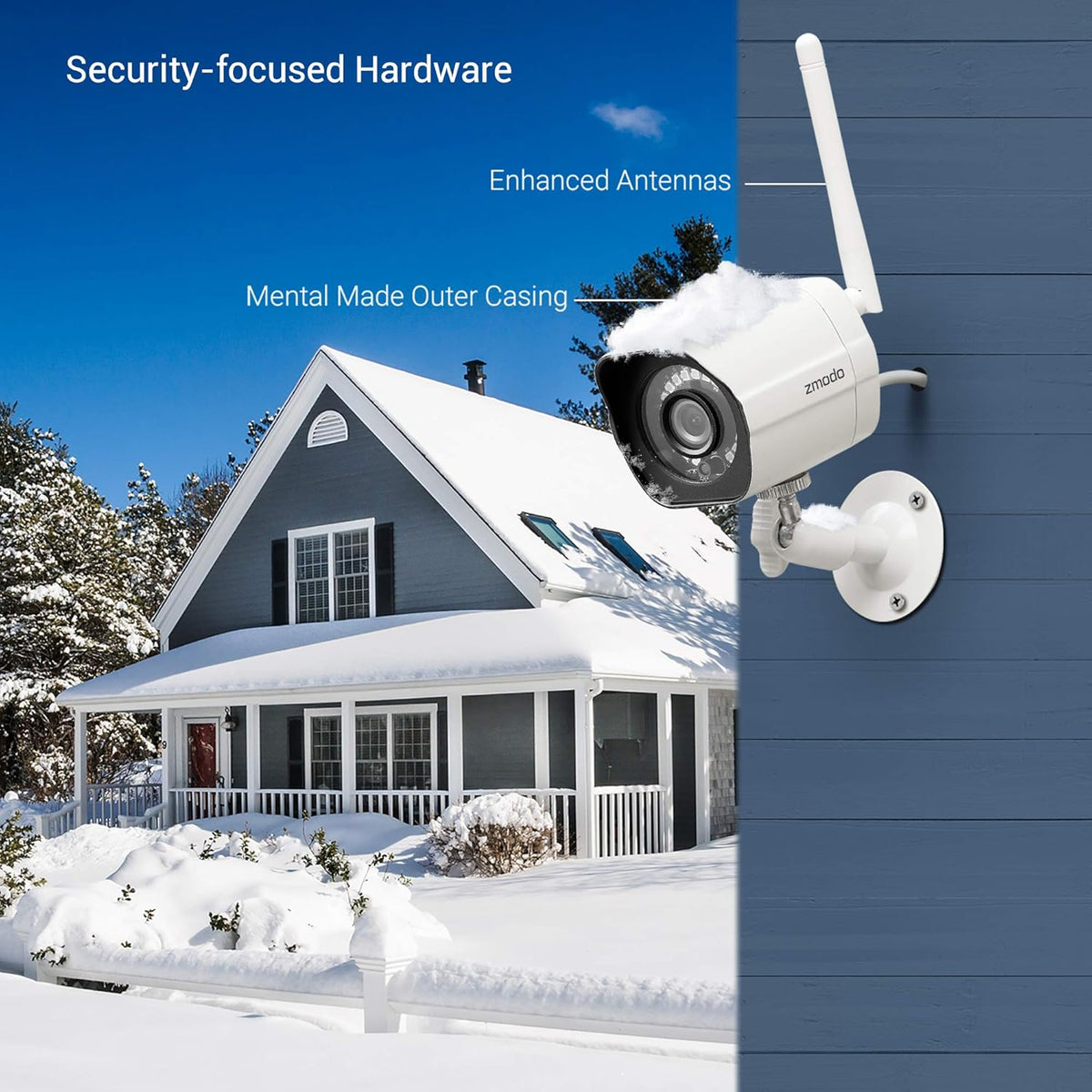 1080p Full HD Wifi Outdoor Security Cameras with Night Vision, IP 66 Weatherproof, 4 Pack T487816
