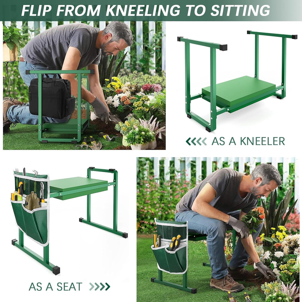 10.2" Wider Garden Kneeler and Seat with Handle O9967