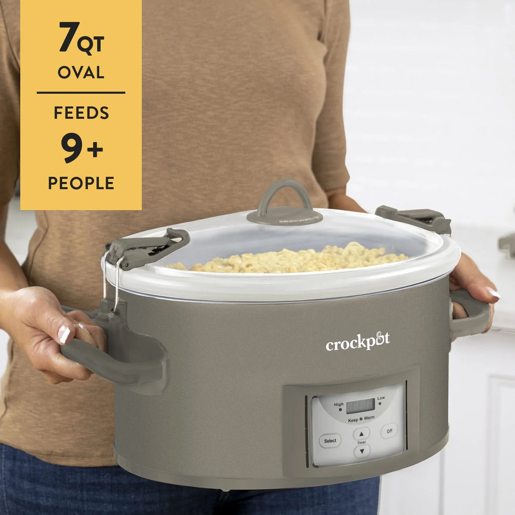 7-Quart Programmable Slow Cooker, Grey X29630