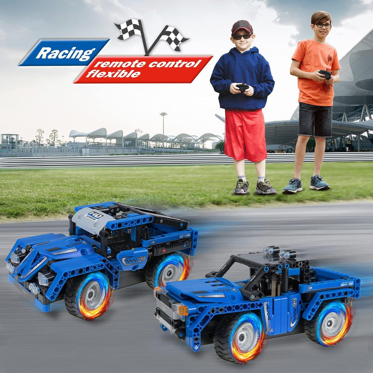 STEM Building Toys 2-in-1 Remote Control Car Building Kits S318