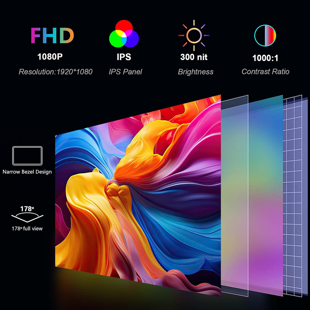 14” Dual Laptop Monitor Extender FHD 1080P IPS Portable Screen U2134