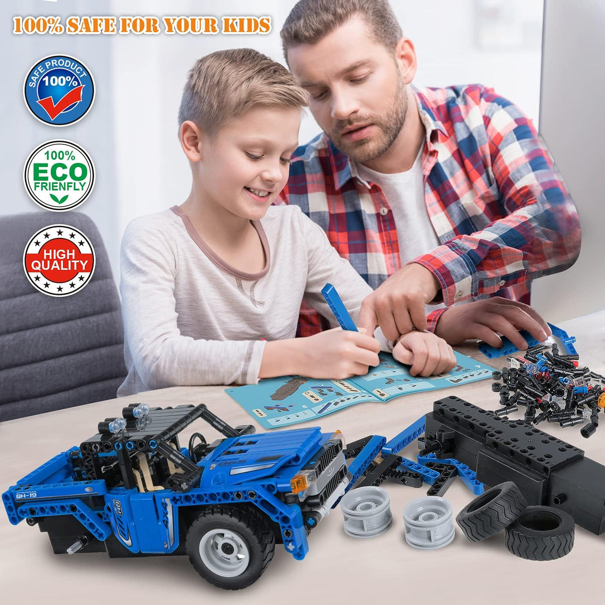 STEM Building Toys 2-in-1 Remote Control Car Building Kits S318