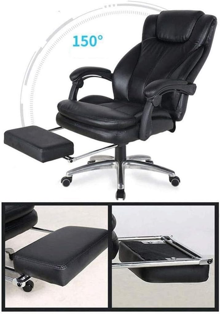 High Back Office Chair with Footrest and Thick Padding Reclining Computer Chair S684
